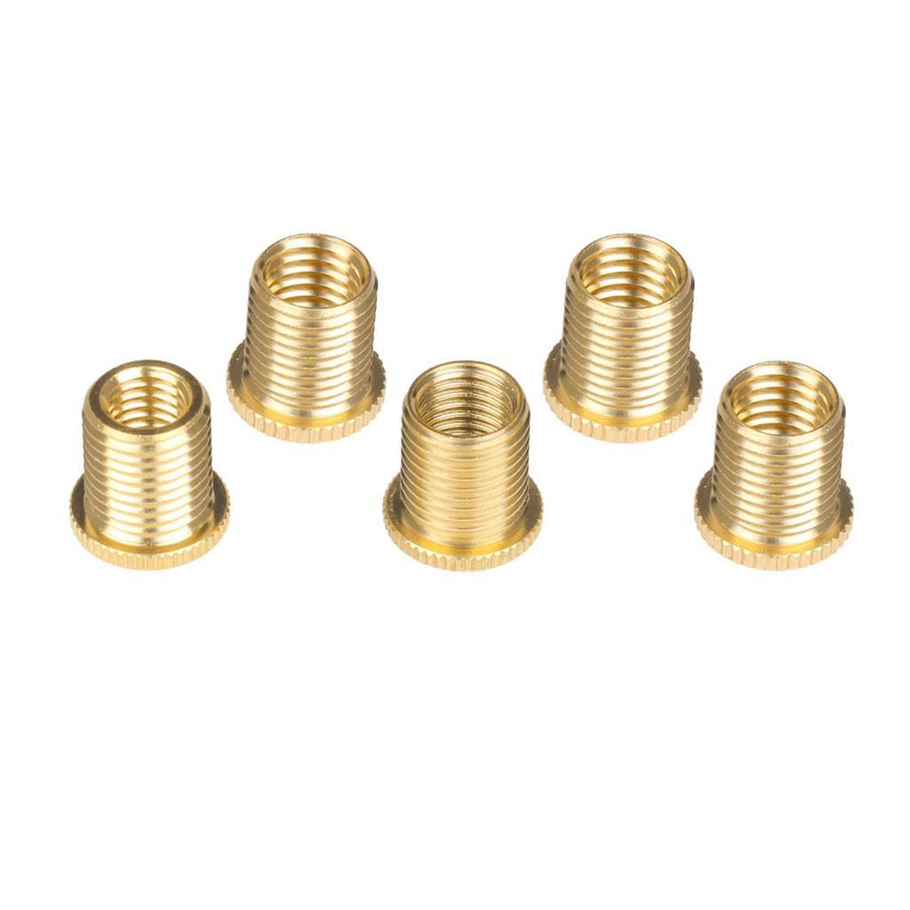 5 Pieces Gear Stick Knob Thread Nuts + 5 Pieces  Knob Adapter