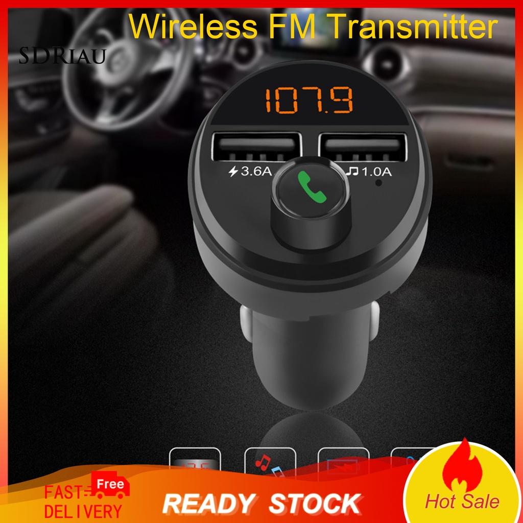 *QCDZ* 615 Bluetooth Player Intelligent Voice Memory Function ABS FM Transmitter Car Charger with 2 USB Port for Car