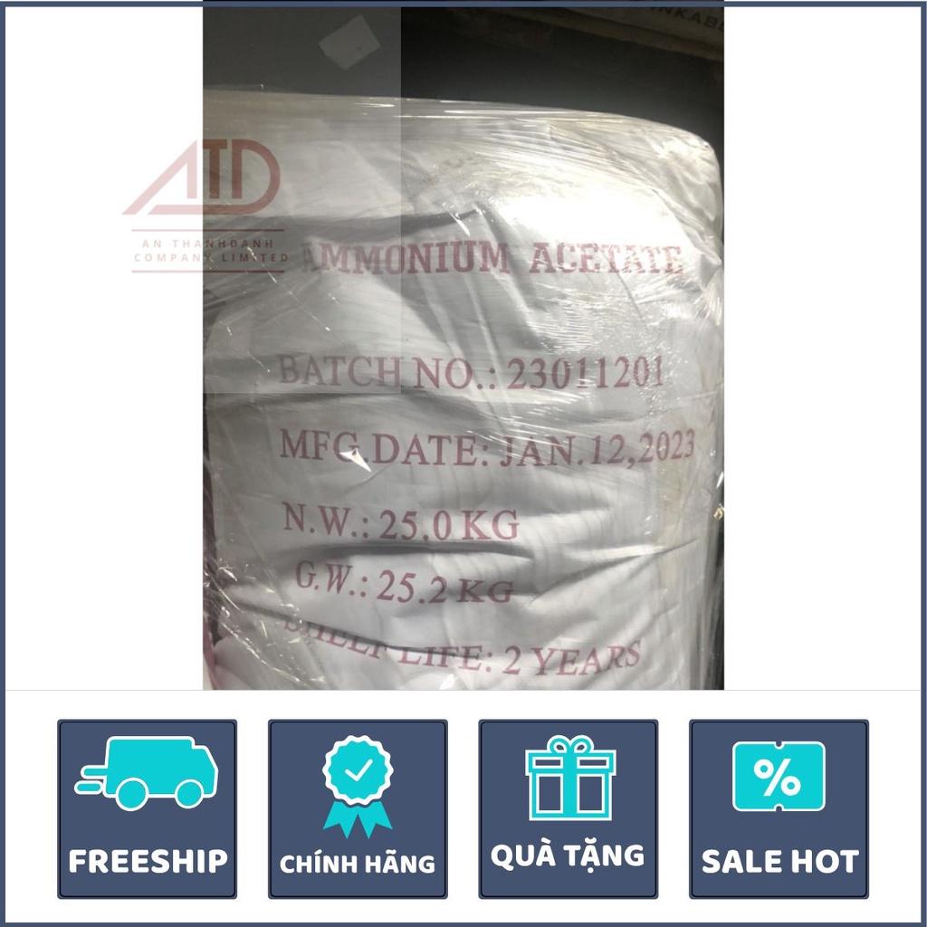 Ammonium acetate đóng từ túi 25kg  amoni acetat