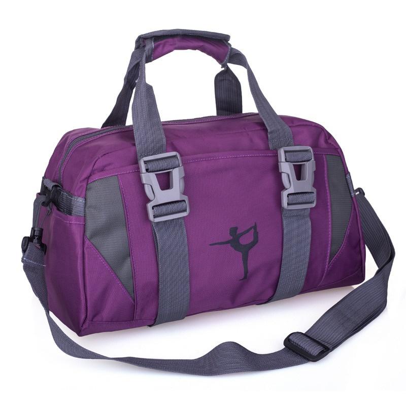 Outdoor Waterproof Nylon Sports Gym Bags Men Women Training Fitness Travel Handbag Yoga Mat Sport Bag Travel Duffel Bags