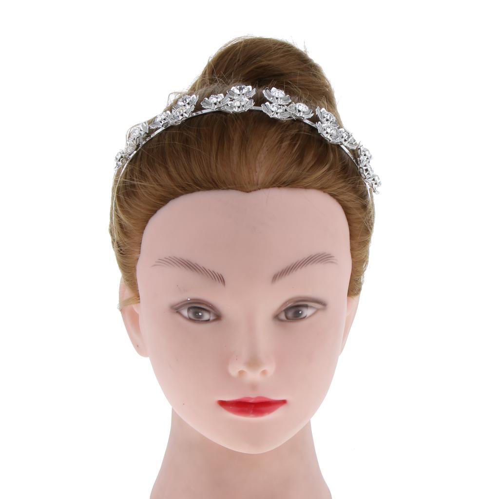 Wedding Crystal Rhinestone Flower Headband Tiara Wedding Jewelry Gifts