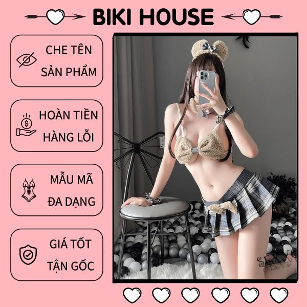 Cosplay gấu sexy nâu brown cao cấp váy hóa trang bé gấu dễ thương đáng yêu / full phụ kiện BIKI HOUSE N795 - TPHCM