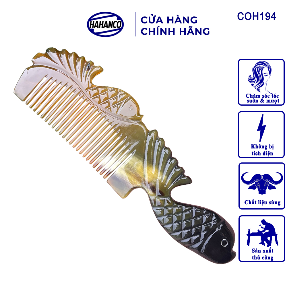 Lược Sừng Vân Nưa Đôi Cá Uyên Ương thể hiện tình yêu vĩnh cửu - Mẫu Cao Cấp Siêu Đẹp - COH194