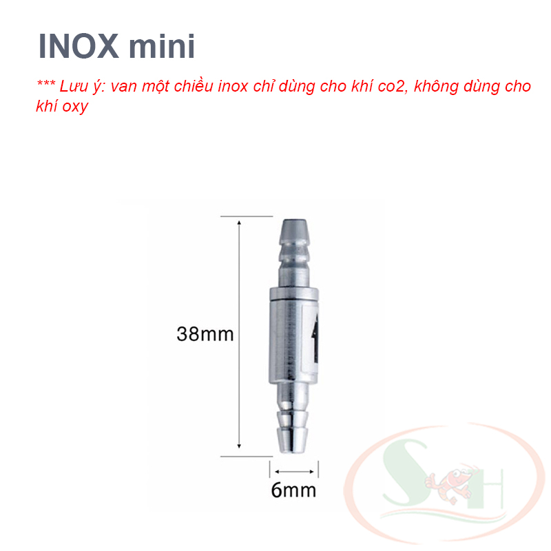 Van một chiều DIY nhựa, inox chuyên khí oxy co2 chống trào ngược nước check valve