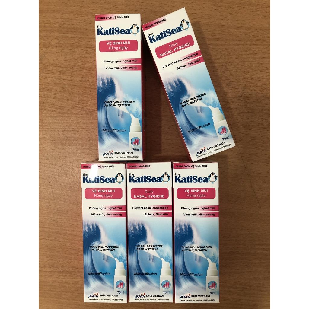 Xịt mũi nước muối biển KatiSea 70ml vệ sinh mũi thông mũi, hỗ trợ giảm ngạt mũi, sổ mũi - Kata Pharma