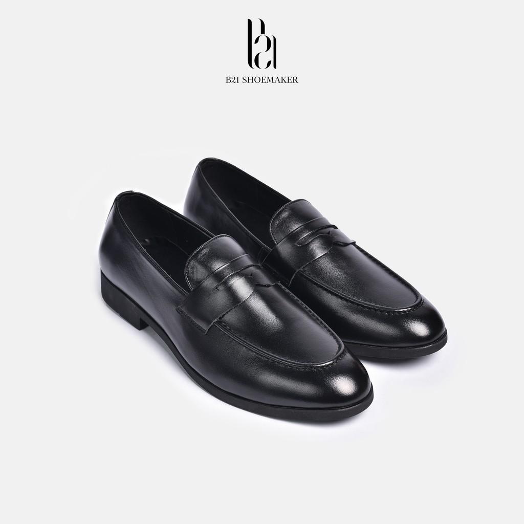 Giày Lười Nam Da Bò Công Sở Đế Cao Su Tăng Chiều Cao Phong Cách Lịch Lãm Full Box - B21 Shoemaker