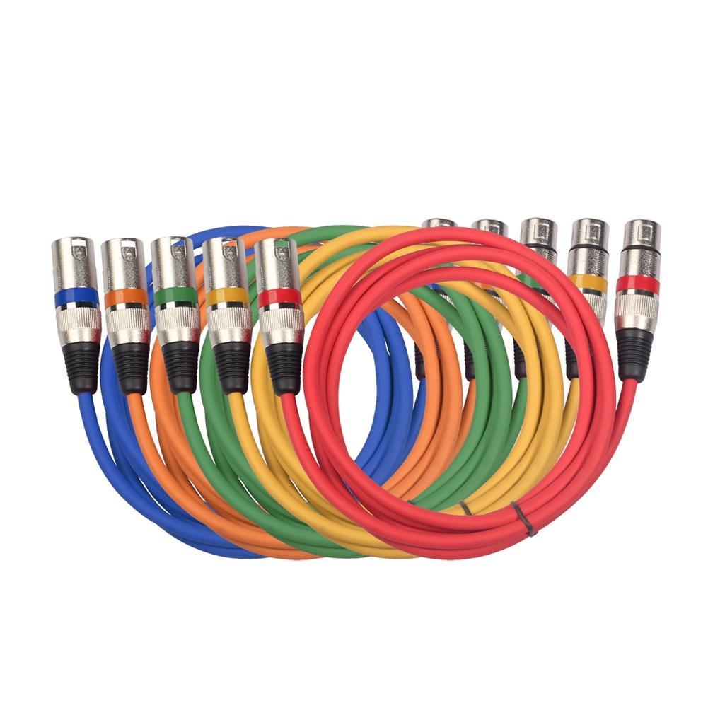 Set 5 Dây Cáp Âm Thanh 3Pin XLR Mạ Bạc