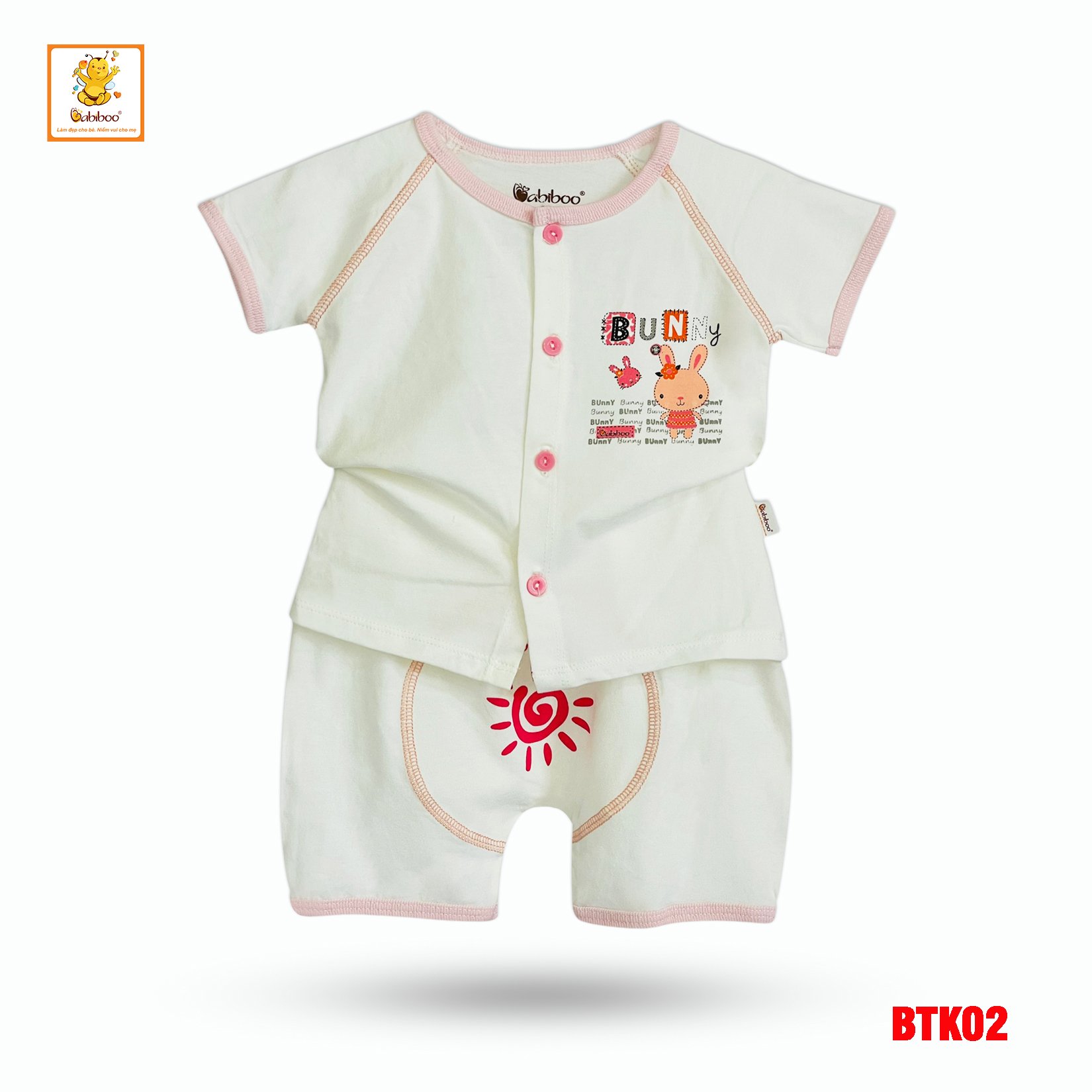 Quần áo sơ sinh bé trai, bé gái BABIBOO vải cotton 4 chiều, mềm mại (3kg-12kg) BTK02