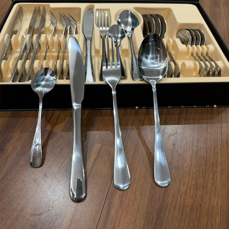 Bộ Dao Dĩa Thìa 24 Món - Bộ Dụng Cụ Ăn Bít Tết Sang Trọng Cao Cấp Kèm Hộp Đựng