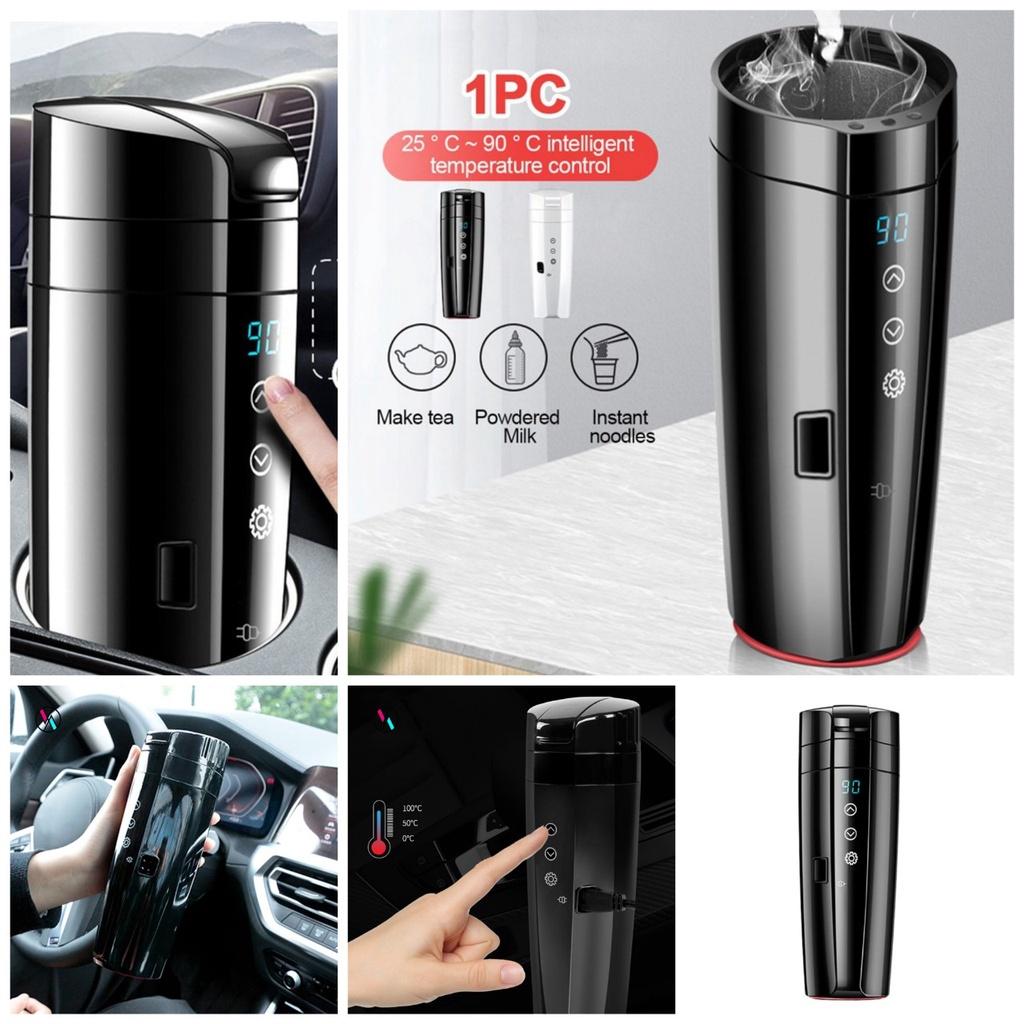 Máy đun nước, làm nóng nước cảm ứng trên xe hơi ô tô 12v-24v giúp pha trà sữa cafe, bình giữ nhiệt trên oto