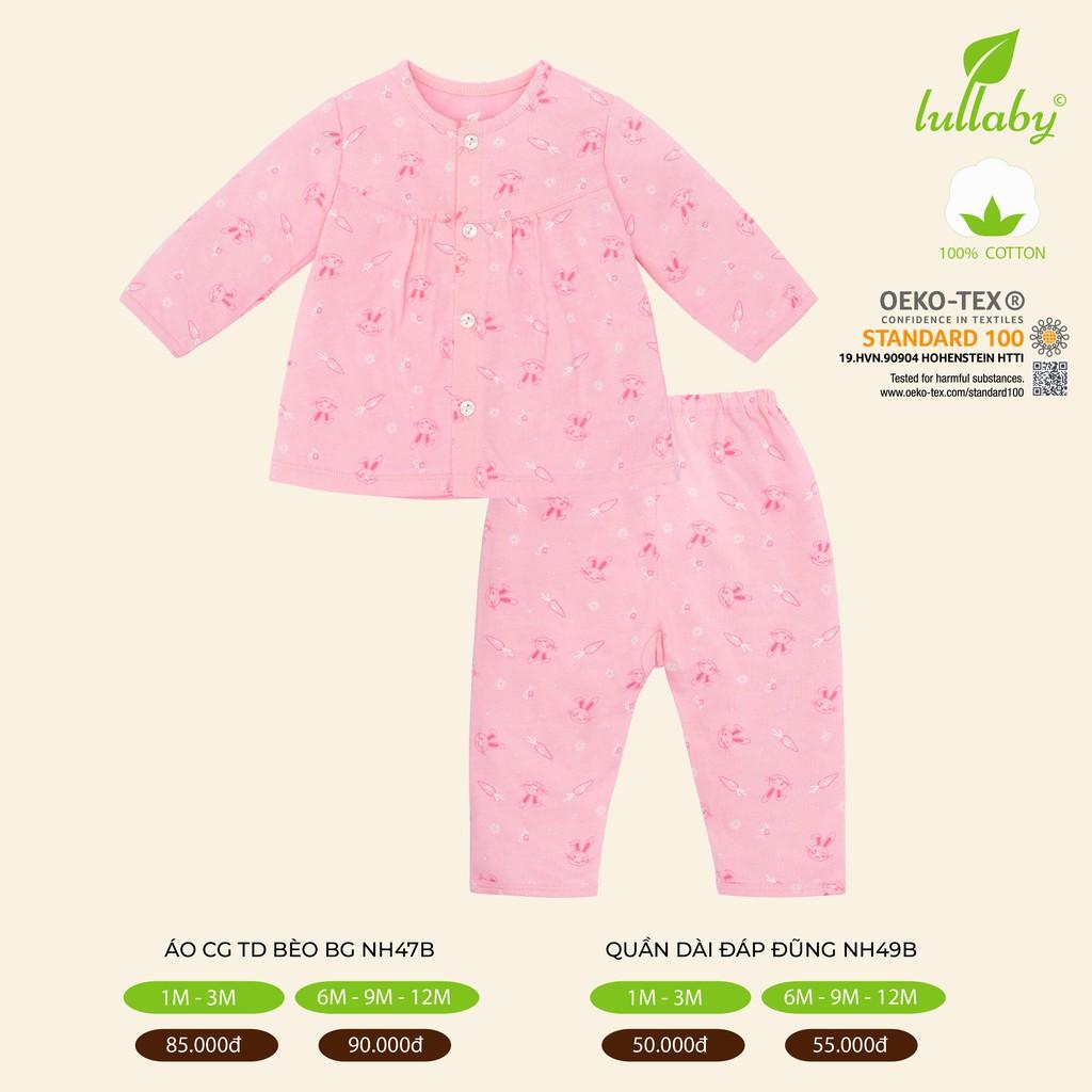 LULLABY - Áo cài giữa tay dài bèo bé gái NH47B