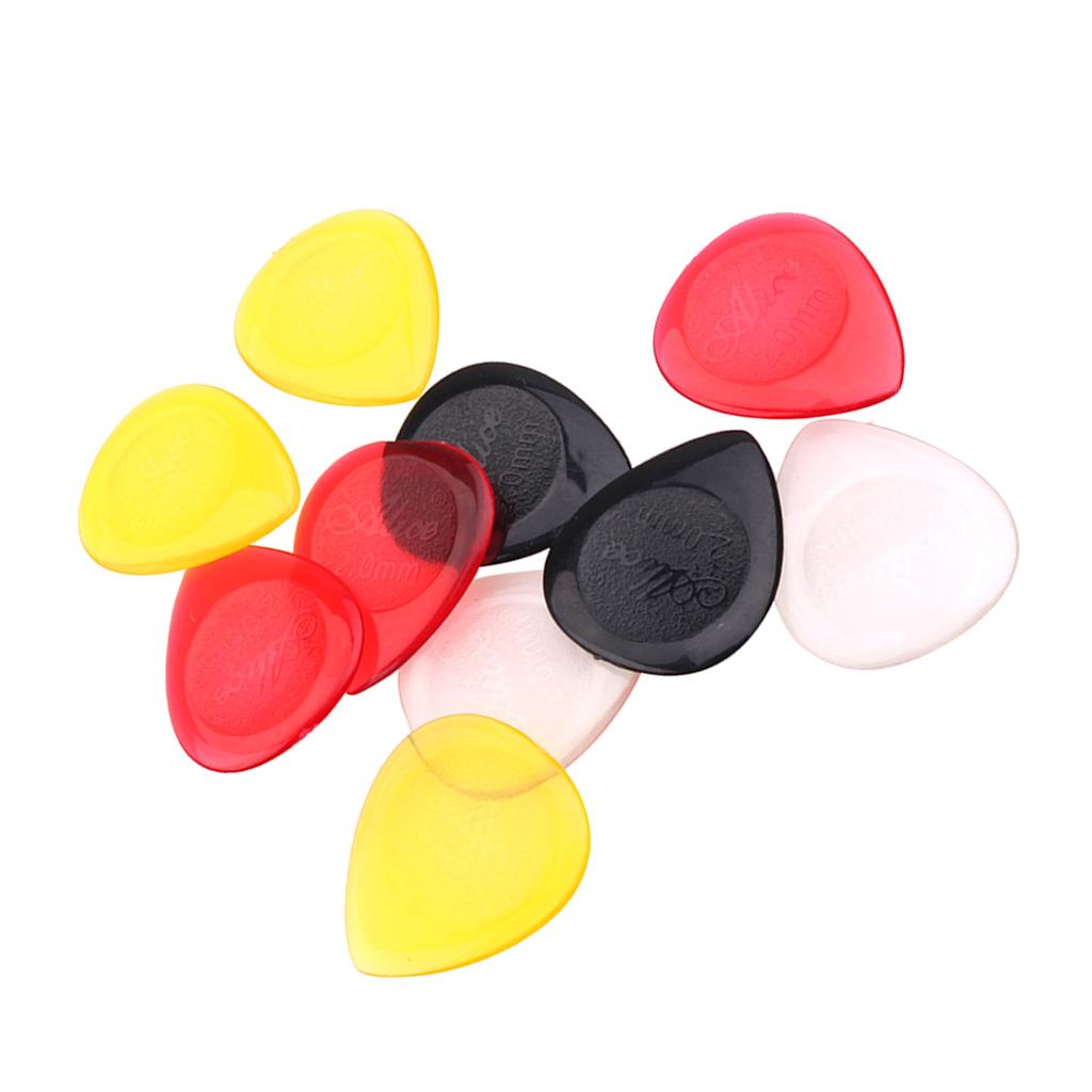 Portable Guitar Pick Plectrum Acoustic Guitar Water Drop Shaped, Pack of 10