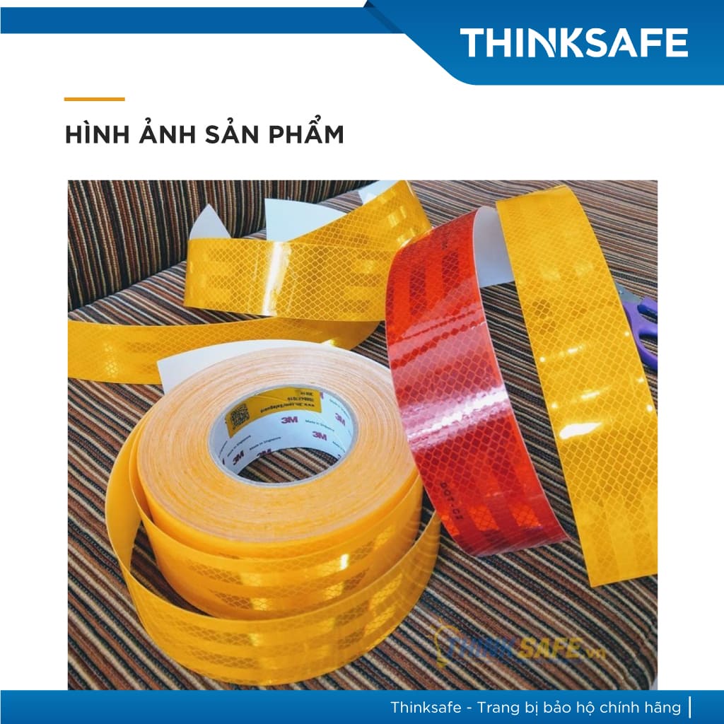 Băng keo phản quang 3M 983 phản quang theo cấu trúc kim cương, bền màu chuyên dùng phản quang xe máy, ôtô nhà xưởng