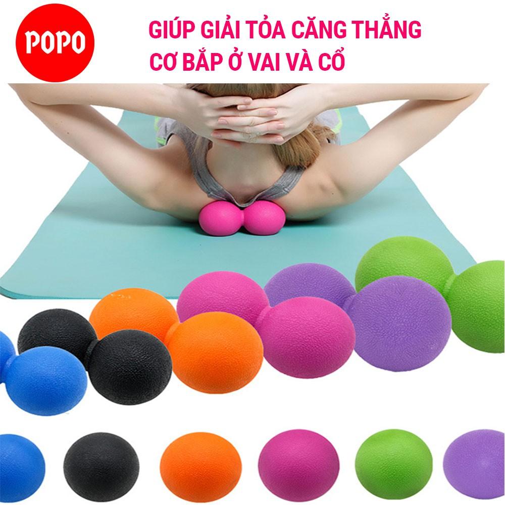 Bóng massage đôi giúp thư giãn cơ bắp trị liệu hiệu quả bóng silicon giãn cơ sau khi vận động thể thao YGB36 POPO