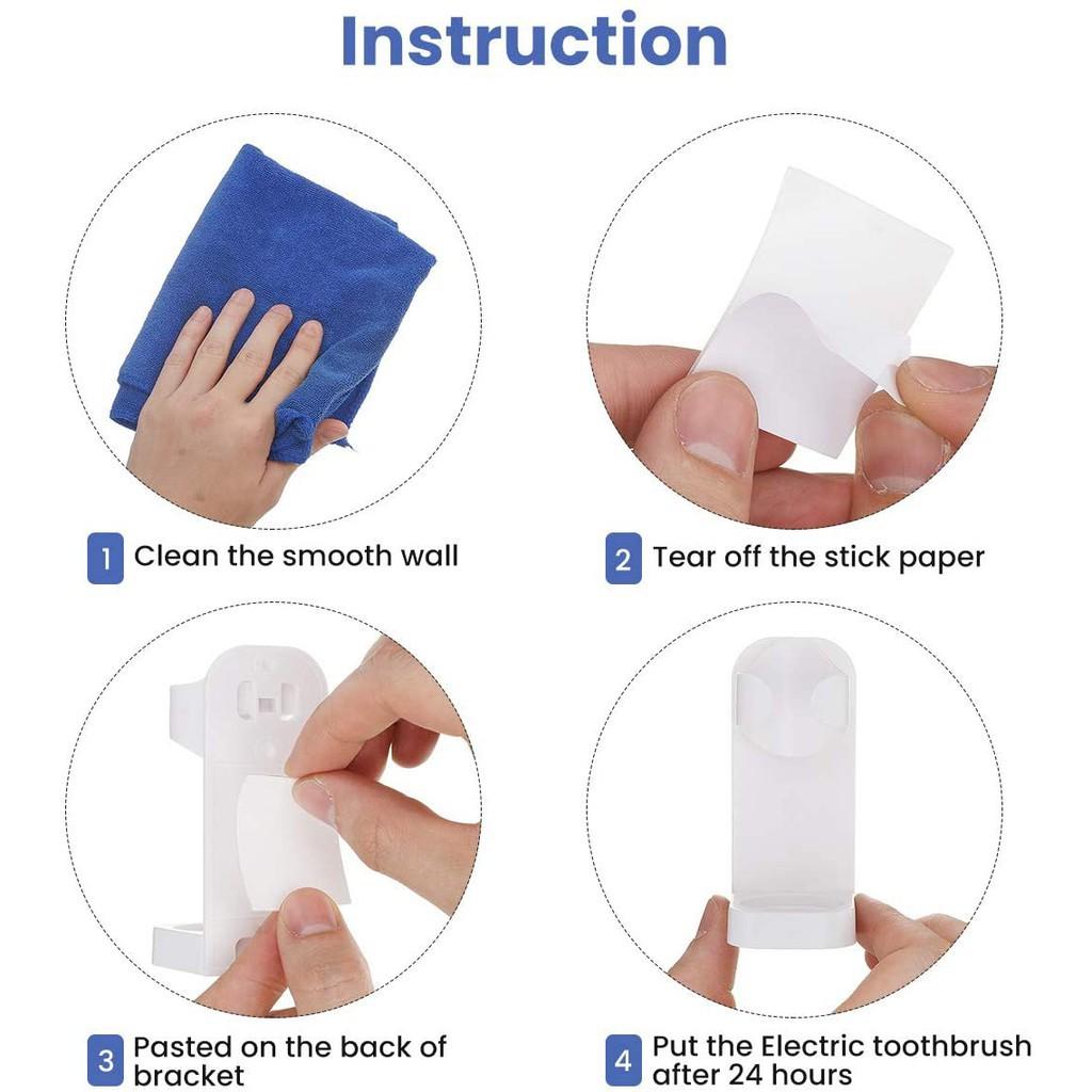 Kệ Dán Tường Để Bàn Chải Đánh Răng Điện Cao Cấp, Giá Đỡ Treo Bàn Chải Điện, Tiện Lợi, Sạch Sẽ, Dễ Dàng Sử Dụng Trong Gia Đình. Kingler 4015