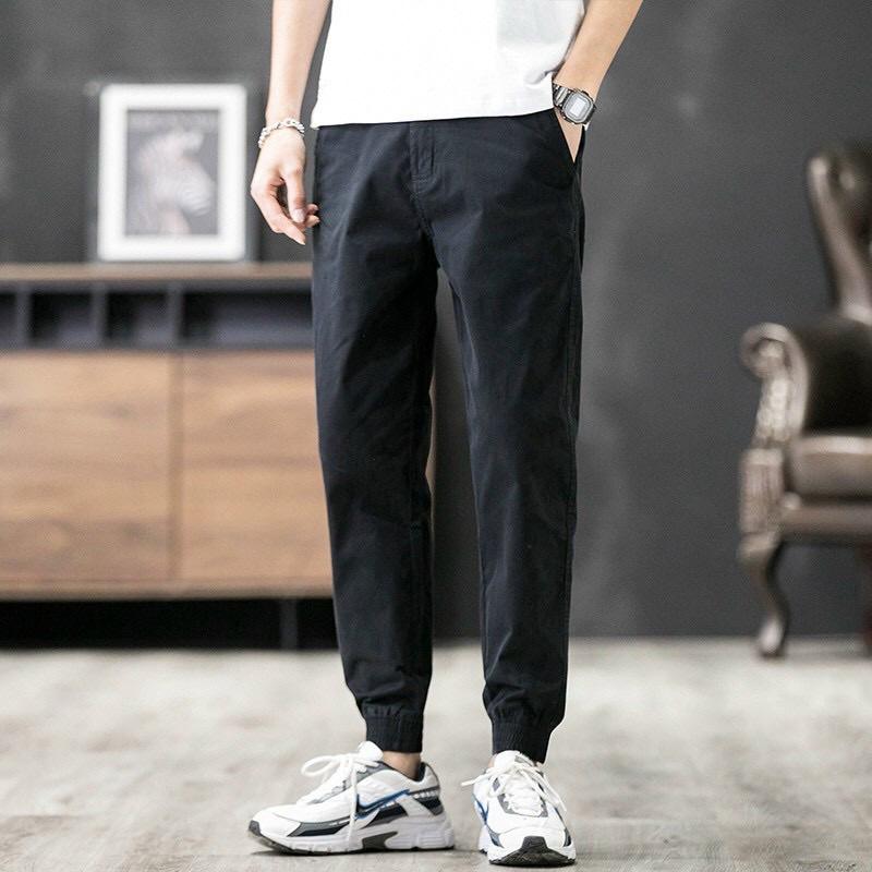 QUẦN JOGGER KAKI BASIC TRƠN KHÔNG KHÓA ZIP CO GIÃN THOẢI MÁI VẬN ĐỘNG