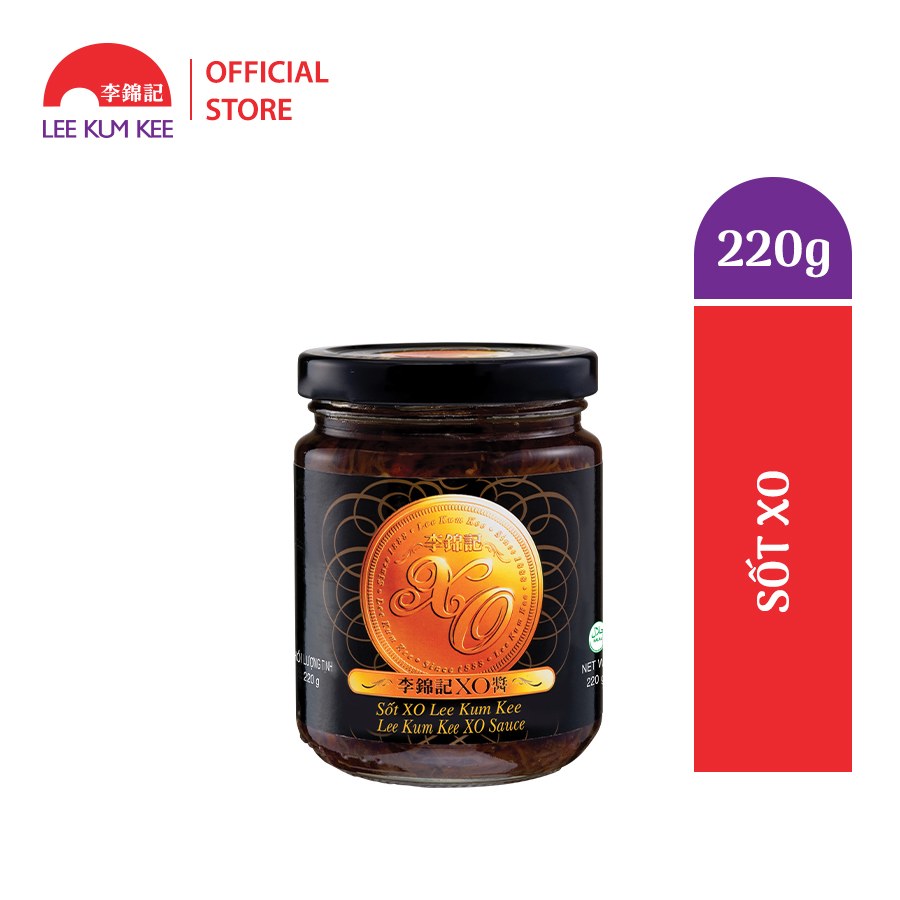Xốt XO Lee Kum Kee XO Sauce (220g/hũ) dành cho người sành ăn với thành phần chọn lọc từ sò khô tôm khô
