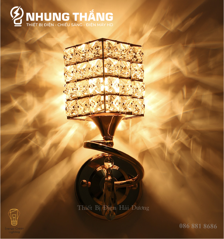 Đèn Gắn Tường Trang Trí - Chao Vuông , Chao Trụ - Kiểu Trái Tim , Kiểu Chiếc Lá - Kèm Bóng LED 3 Chế Độ - Có Video