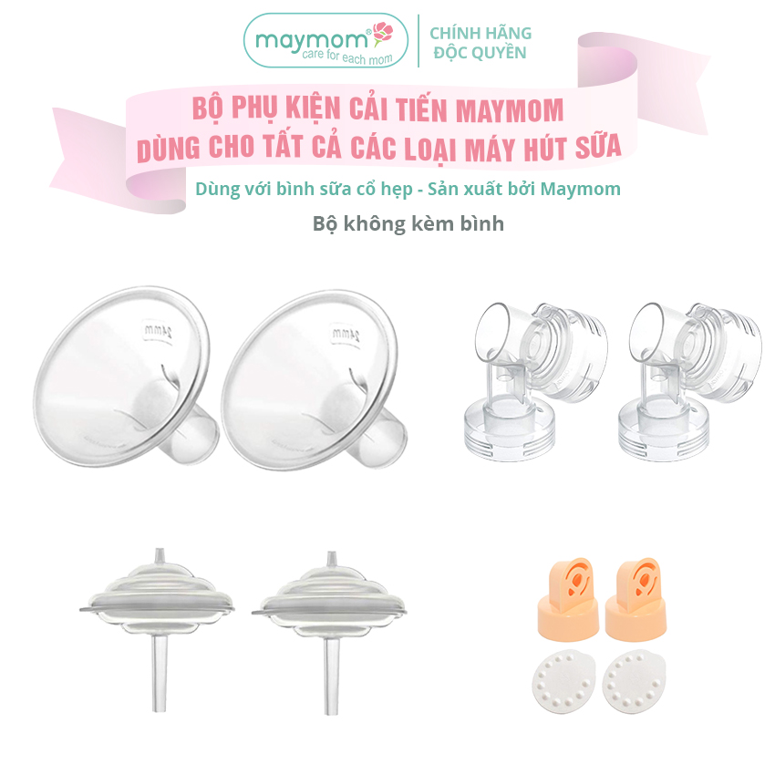 Phụ Kiện Hút Sữa Maymom Dùng Cho Bình Sữa Cổ Hẹp, Thay Thế Máy Medela Sonata, Freestyle, FreestyleFlex, Swing Maxi