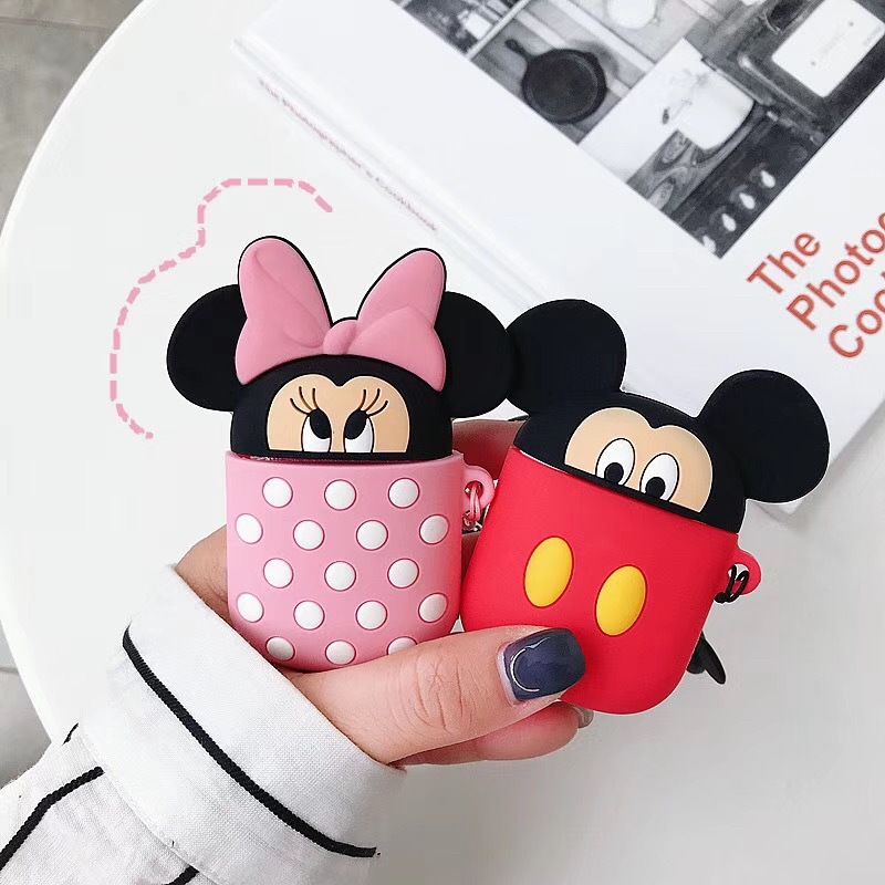 Airpods case, Ốp silicone bảo vệ dành cho Airpods 1/2 - Disney - Hàng Chính Hãng