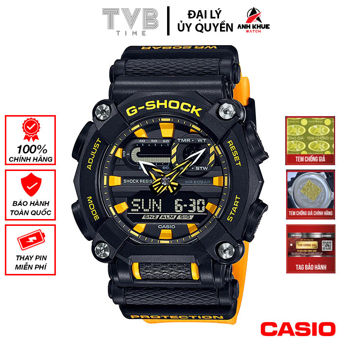 Đồng hồ nam dây nhựa Casio G-Shock chính hãng GA-900A-1A9DR