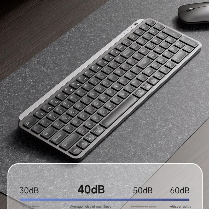 Bàn phím chuột không dây mini X107 - pin sạc - đa kết nối bluetooth 5.0 + Usb wireless 2.4G chống ồn cho pc laptop hàng nhập khẩu