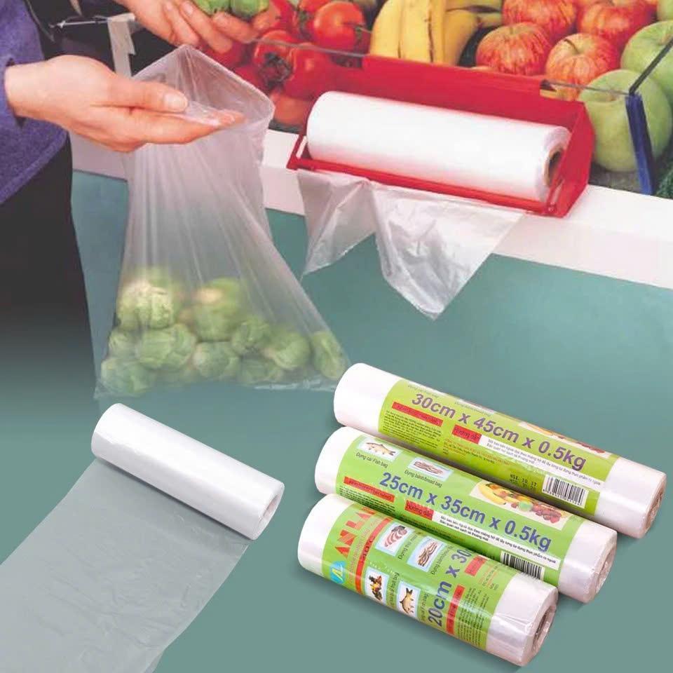 Combo 3 cuộn TÚI ĐỰNG THỰC PHẨM tự phân hủy sinh học 0,8kg ( 3 kích thước tiện lợi)