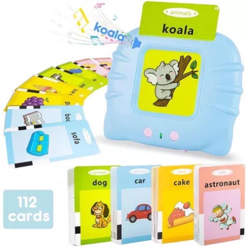 Máy đọc từ vựng tiếng anh, máy đọc 112 thẻ flashcard 224 từ vựng tiếng anh cơ bản giúp bé học tiếng anh Dino