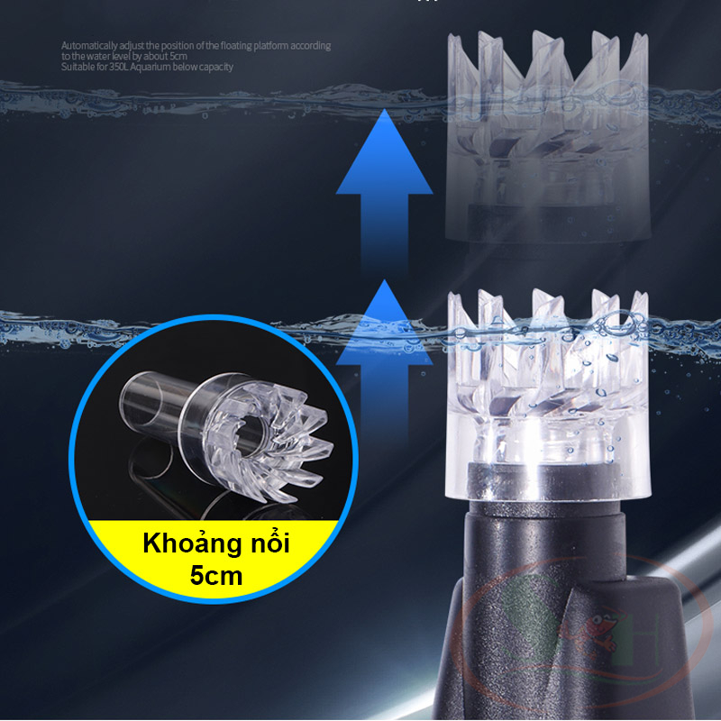 Lọc váng Marine mini đầu hút xoay điều chỉnh dòng surface skimmer bể cá thủy sinh