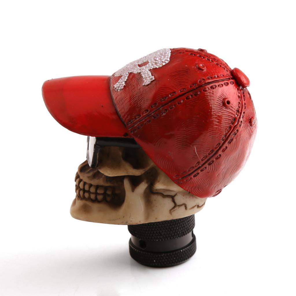 2 Pcs Universal Car Manual Gear Stick Shift Lever Skull Head Shifter Knob