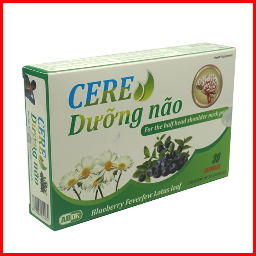 Thực phẩm bảo vệ sức khỏe CERE DƯỠNG NÃO - ABDK Tăng cường lưu thông máu lên não - Hàng chính hãng