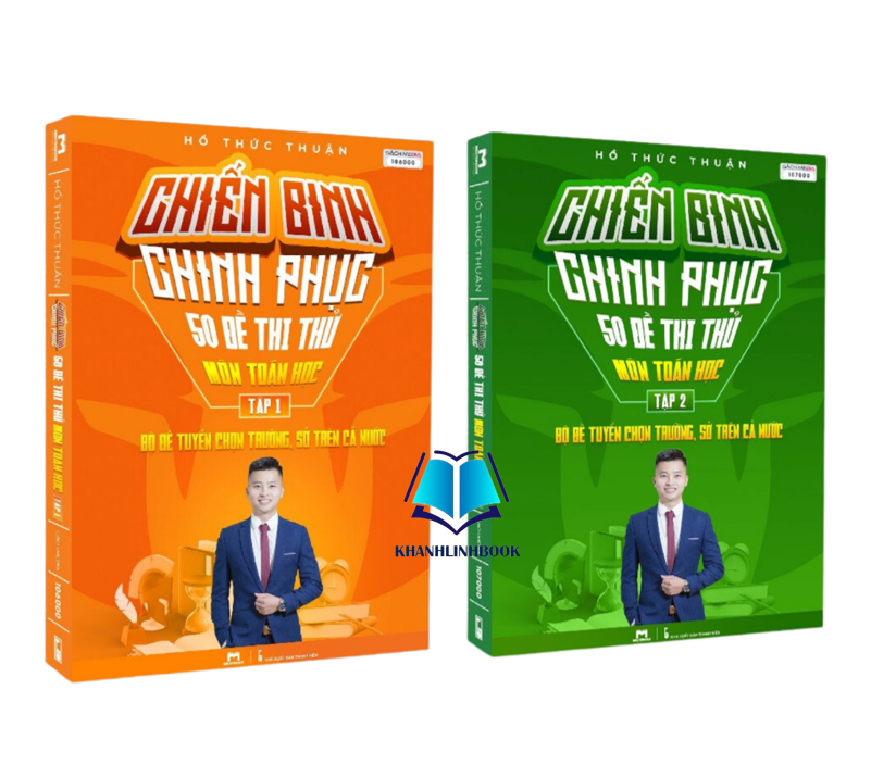 Sách - Combo Chiến binh chinh phục 50 đề thi thử môn Toán Học - tập 1 + 2