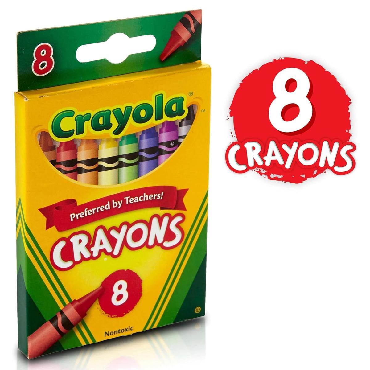 Hộp 8 Bút Sáp Màu Crayon - Crayola 523008