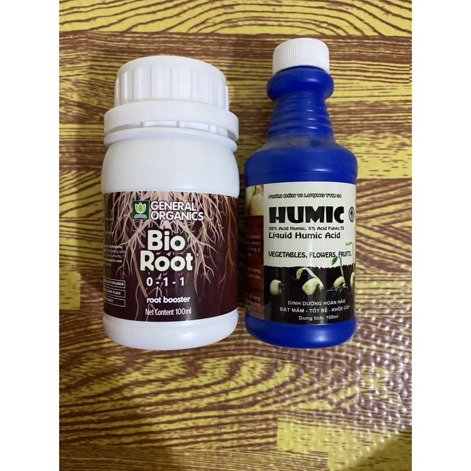 COMBO 2 SẢN PHẨM SIÊU DƯỠNG CHẤT TỐT CHO LAN , HOA CÂY CẢNH : BIO-ROOT + LIQUID HUMIC