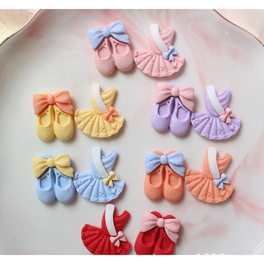 KHO-HN * Charm giày ballet và áo dạ hội các màu trang trí vỏ ốp điện thoại, dán Jibbitz, DIY