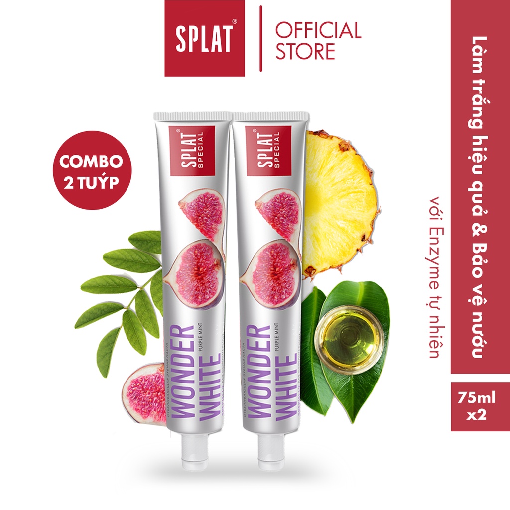 Kem Đánh Răng Làm Trắng Răng SPLAT Wonder White Special series Làm Trắng Nhanh Chóng, Bảo Vệ Nướu Khỏe Mạnh 75ml