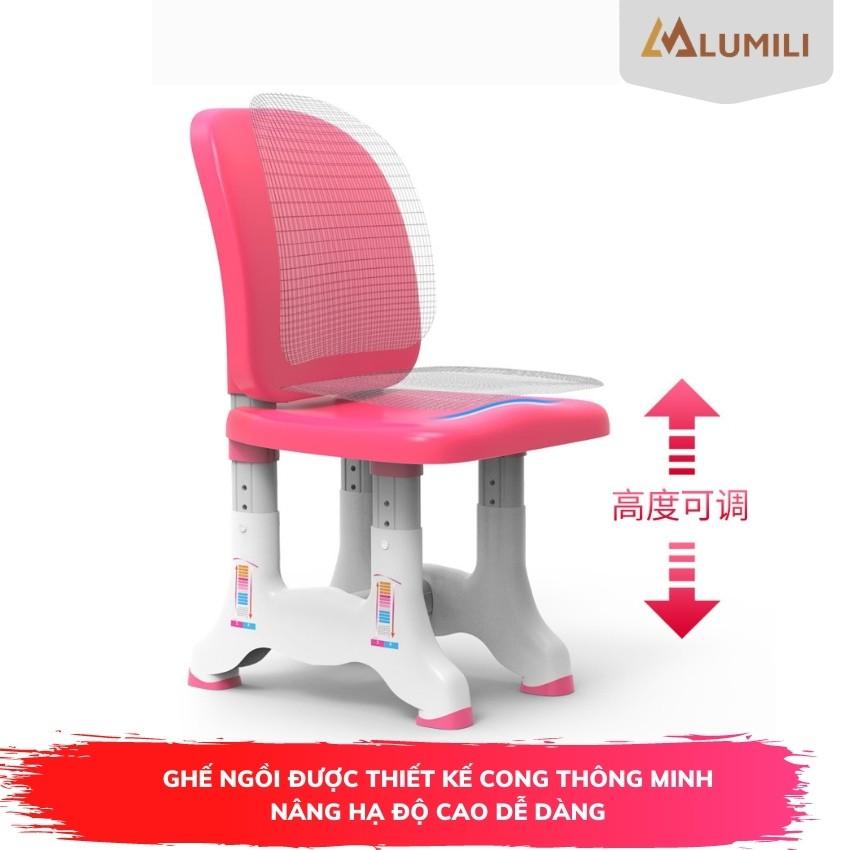 Bộ bàn ghế chống gù chống cận Lumili B02 bàn học thông minh cho học sinh