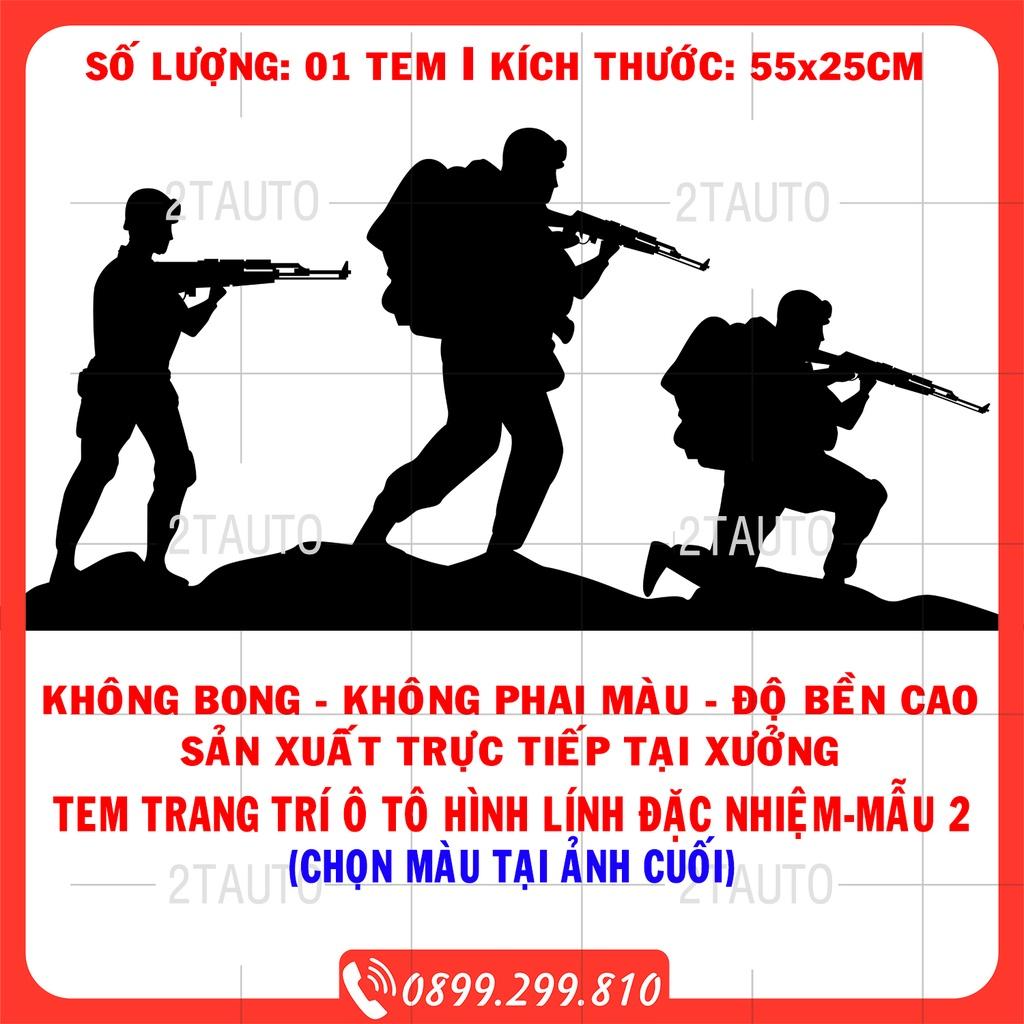 Tem decal sticker LÍNH BIỆT KÍCH dán xe nhiều kích thước, chống thấm nước, logo LÍNH MỸ dán trang trí ô tô xe hơi -MẪU 2