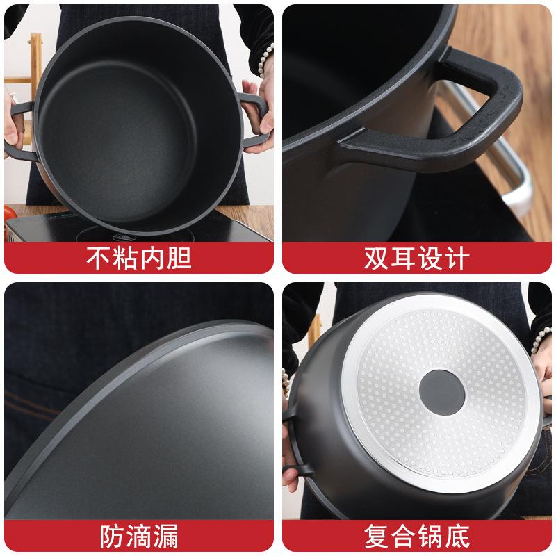Ưu đãi đặc biệt nồi canh đá Maifan nồi chống dính đôi tai luộc bánh gelatin da lừa nồi đặc biệt nồi gia dụng thương mại bếp gas hầm nồi phở