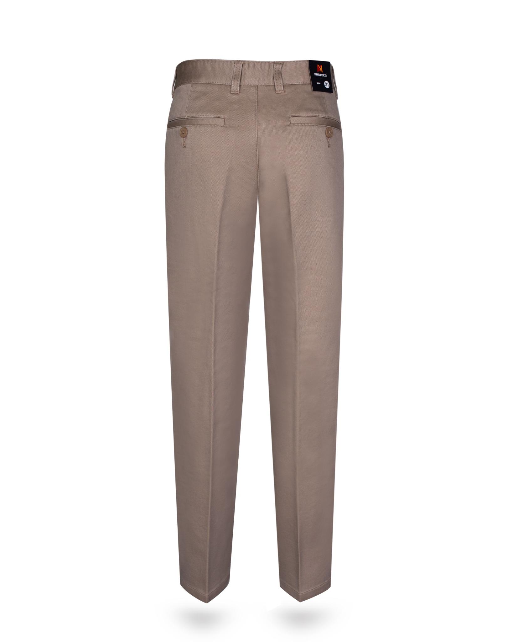 Quần kaki nam KHATOCO Regular Fit có ly Q2M578R1-CNBE509-2702-1