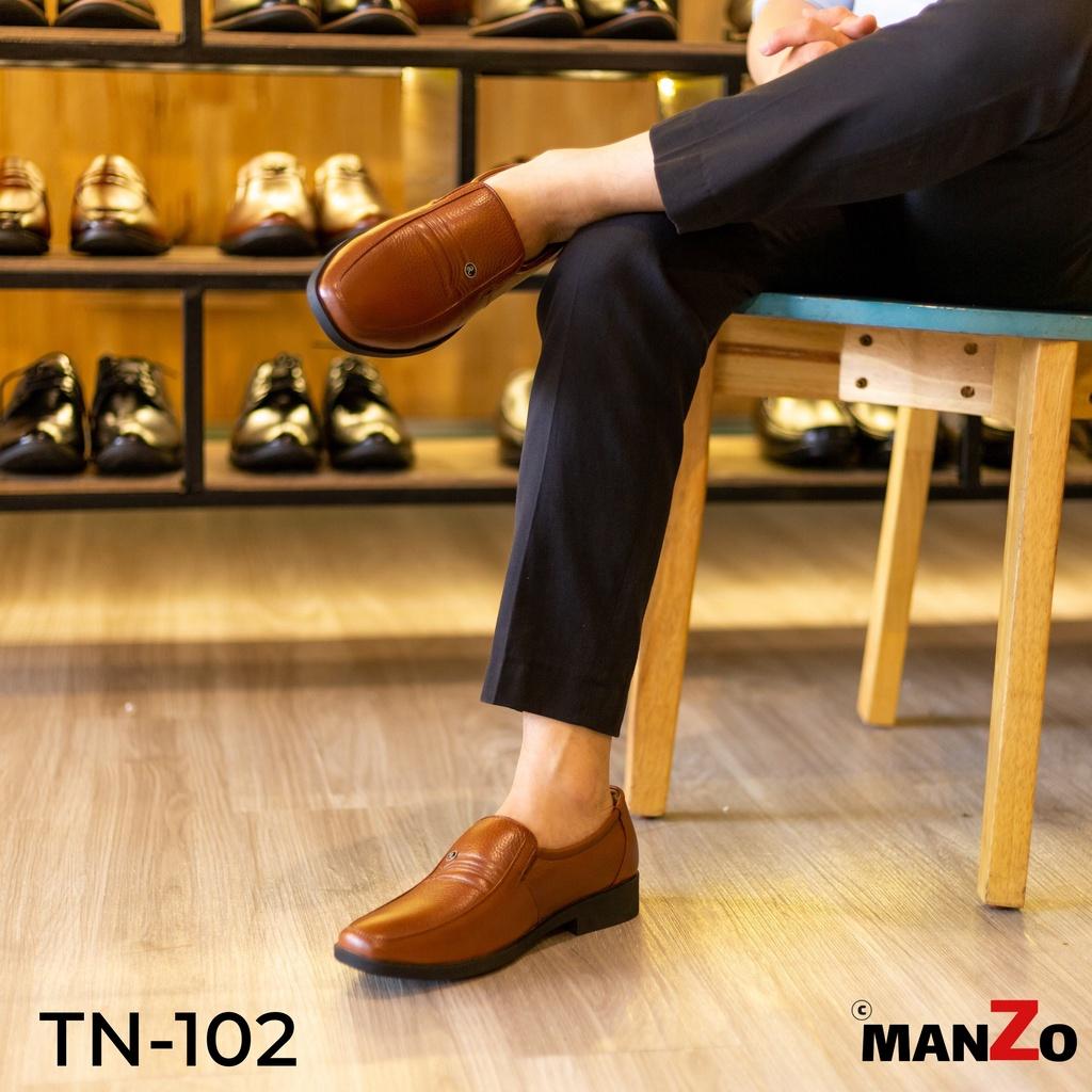 Giày da nam cao cấp dành cho tuổi trung niên - Bảo hành 12 tháng tại Manzo - TN 102