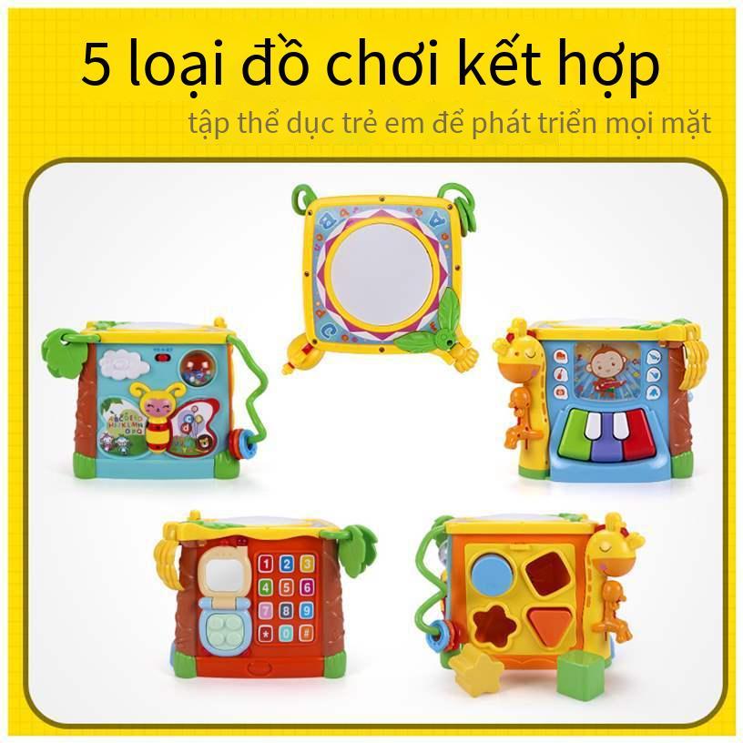 Phong Cách Mới Nhất Guyu Hexahedron 3839 Đồ Chơi Trẻ Em Tay Trống Kỹ Thuật Số Ngôi Nhà Hình Khối Xây Dựng Cho Bé 1-3 Tuổi Trò Chơi