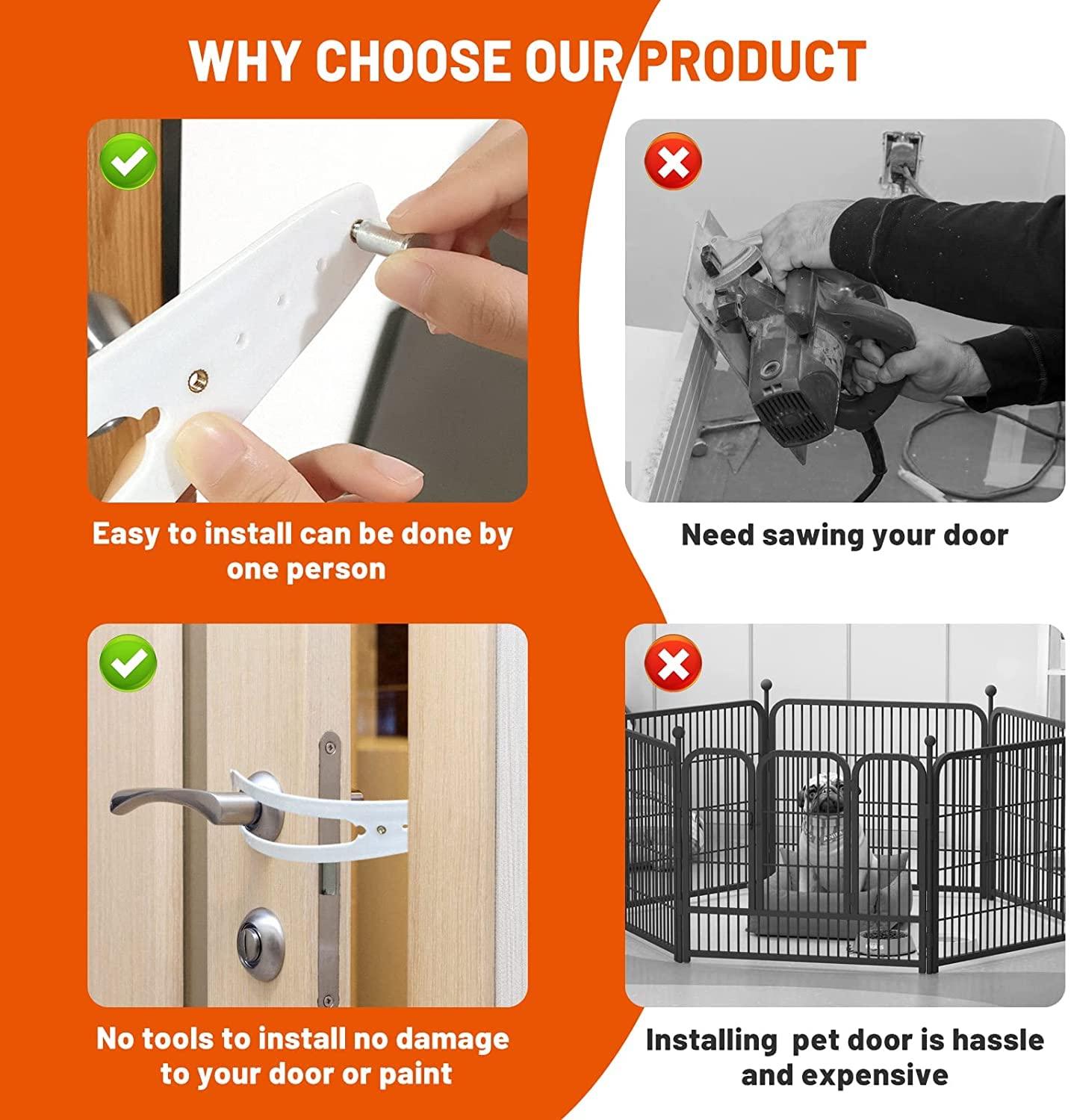 Cúp cửa hỗ trợ chốt, thay thế cho mèo âm hộ cho phép mèo vào và giữ chó đi