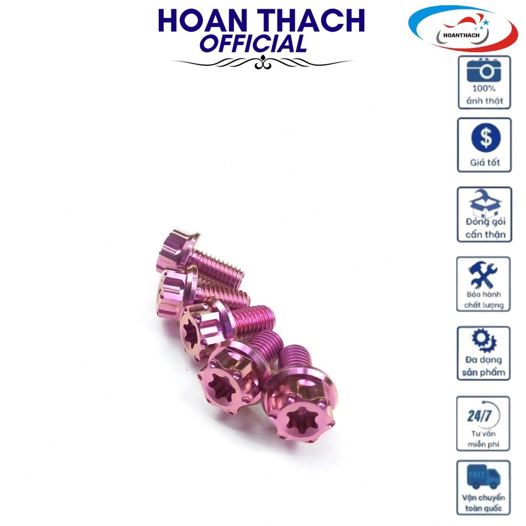 Ốc 8L10 Titan Hồng Đầu Salaya dùng cho nhiều dòng xe SP017500 ( giá 1 con)