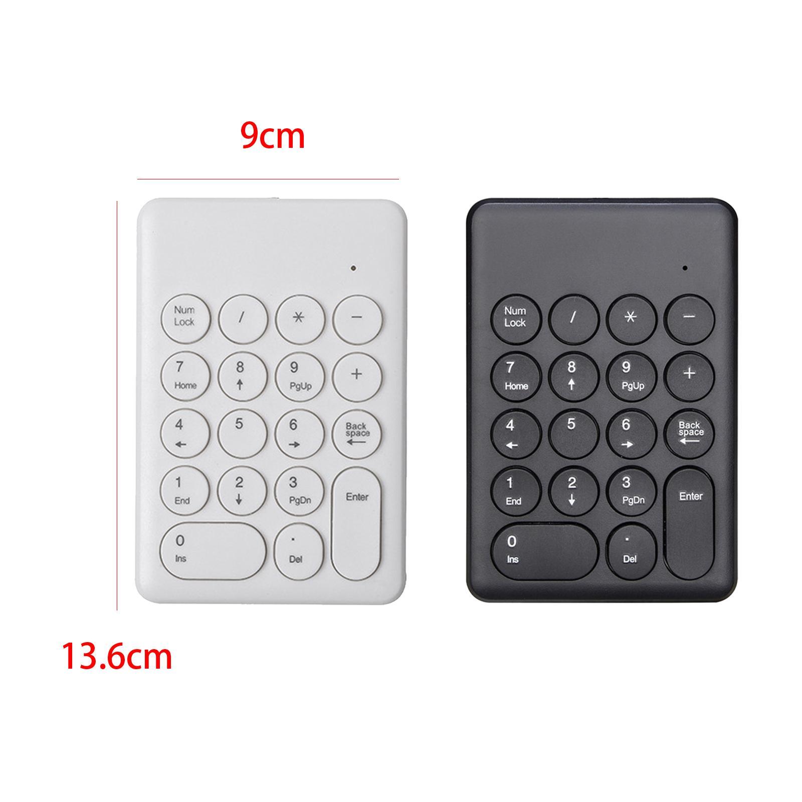 2.4G Wireless numeric Keypad Keyboard laptop pad White