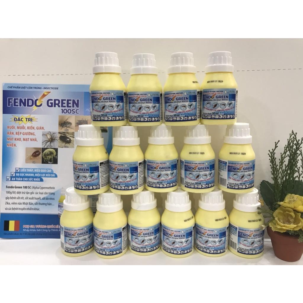 Thuốc diệt muỗi Fendo Green, chai 50 ml, nhập khẩu từ Vương Quốc Bỉ . Phun phòng chống sốt xuất huyết hiệu quả,