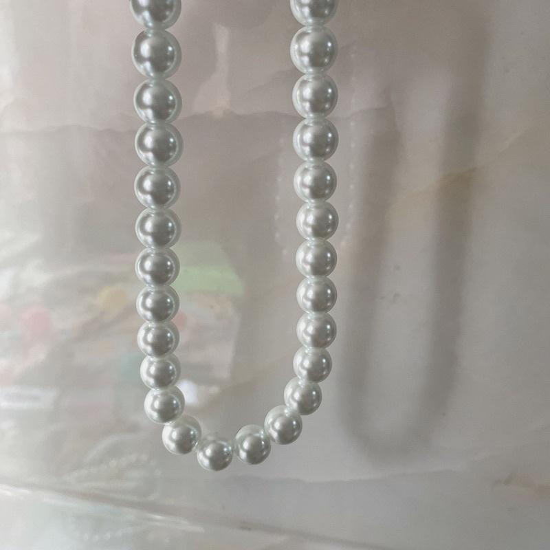 N403 vòng cổ hạt Trai, dây chuyền hạt bẹt dây chuyền choker hạt nhiều kích cỡ kiểu dáng sang trọng cho nữ