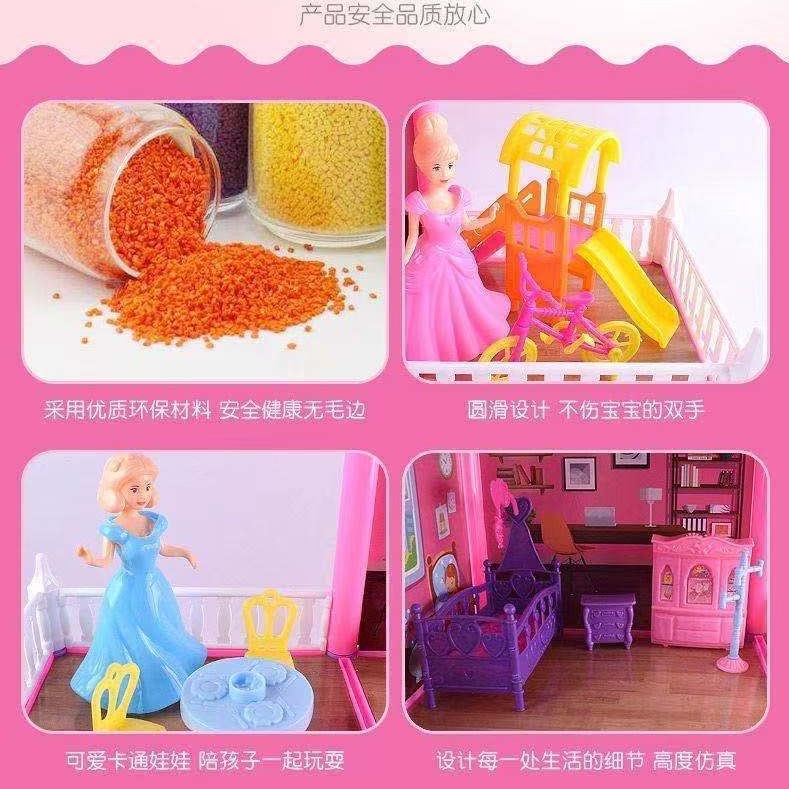Nhà búp bê cỡ lớn đồ chơi mô hình cho bé lắp ráp tăng trí tưởng tượng, quà tặng sinh nhật cho bé