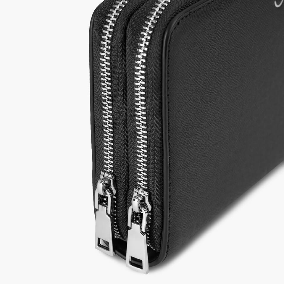 Ví Da Cầm Tay Công Sở Clutch Nam Hàng Hiệu GENCE HT21 Da Bò Cao Cấp Màu Đen