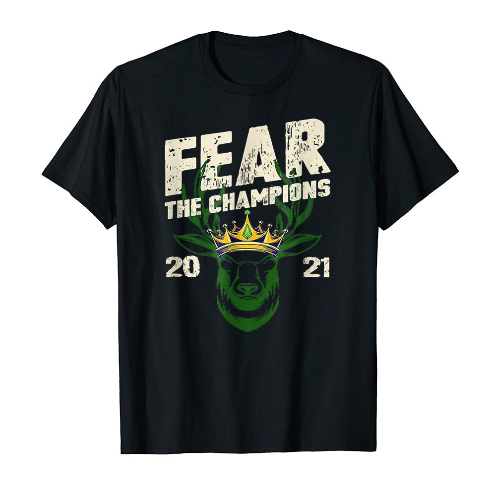 Áo thun Unisex Cổ Tròn Tay Ngắn Cao Cấp Chất Cotton 100% Co Giãn 4 Chiều in hình Fear Deer Buck The Champions 2021-9607